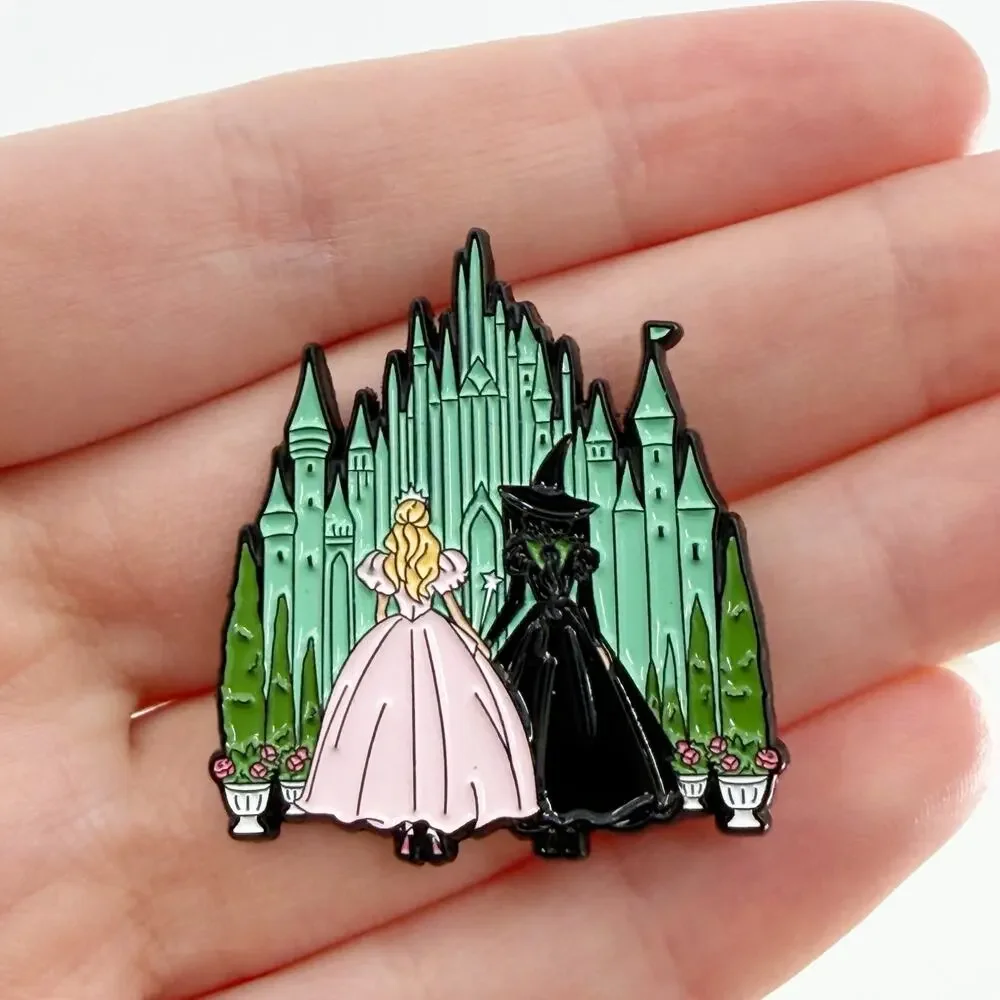 Wicked Inspired Glinda and Elphaba Soft Enamel Pin